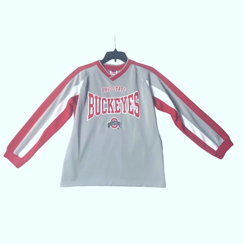 The‎ Ohio State University OSU Jersey Kid Size Medium 12/14 V-Neck Retro Y2K